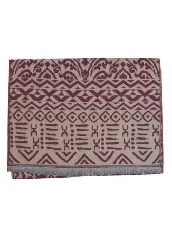 Echarpe mérinos Vadim bordeaux