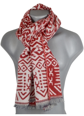 Echarpe mérinos Vadim rouge