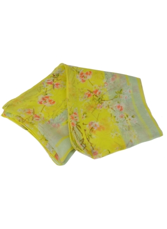 Foulard en soie Bouquet de printemps jaune