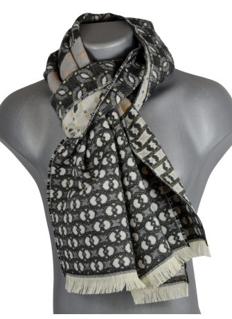 Echarpe mérinos Etincelle noire
