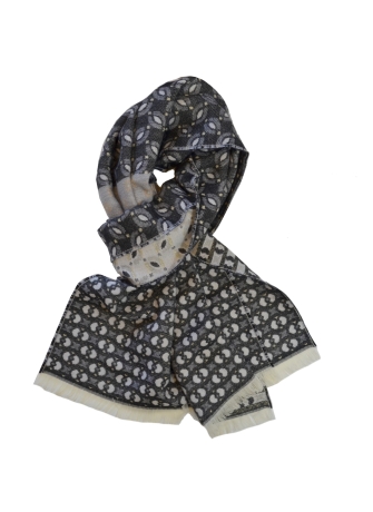 Echarpe mérinos Etincelle noire