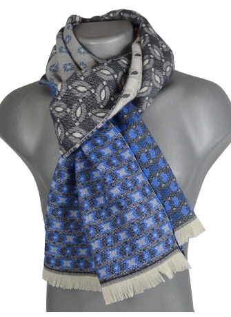 Echarpe mérinos Etincelle bleue