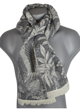 Echarpe mérinos Vanille grise