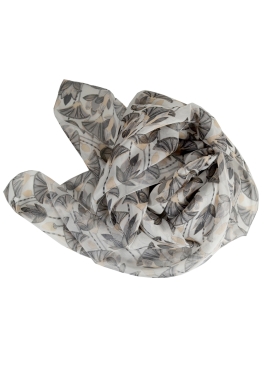 Grand Carré en soie Lotus beige