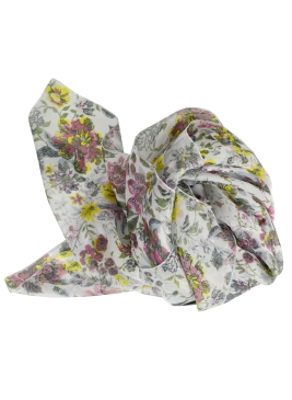 Grand Carré en soie Romantique rose