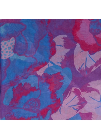 Grand Carré en soie Pivoine violet