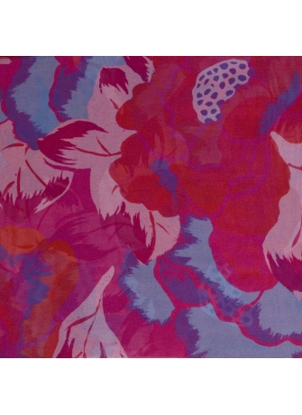 Grand Carré en soie Pivoine rouge