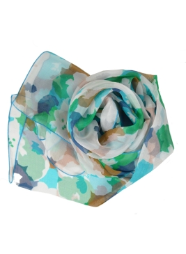 Foulard en soie puzzle vert