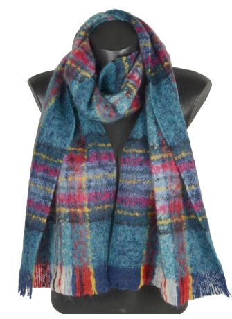 Echarpe mohair Macaron bleu