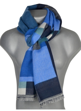 Echarpe homme mérinos Valentino bleue