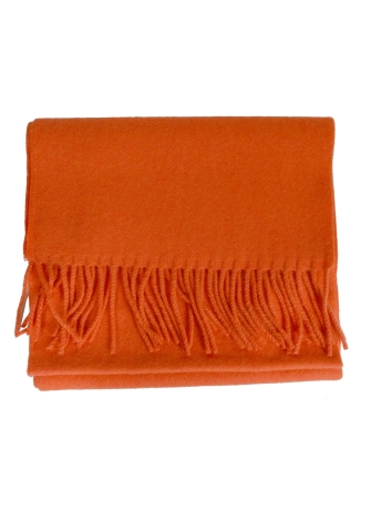 Echarpe 100% merinos unie orange