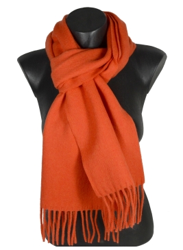 Echarpe 100% merinos unie orange