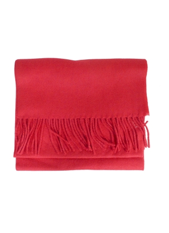 Echarpe 100% merinos unie rouge