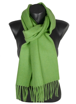 Echarpe 100% merinos unie pomme