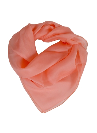 Carré en mousseline de soie pêche