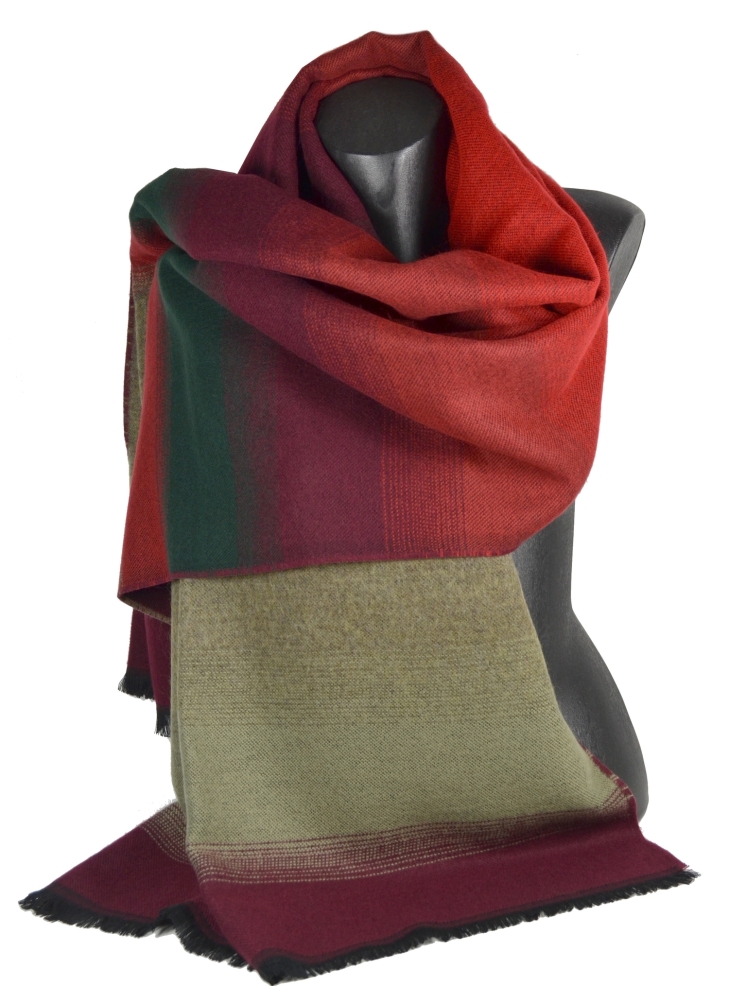 Châle Alexandrin rouge et beige