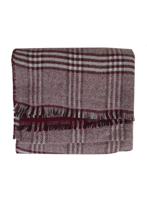 Châle Palma tartan bordeaux