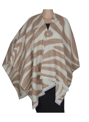 Poncho Zebre beige