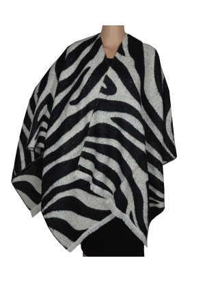 Poncho Zebre noir