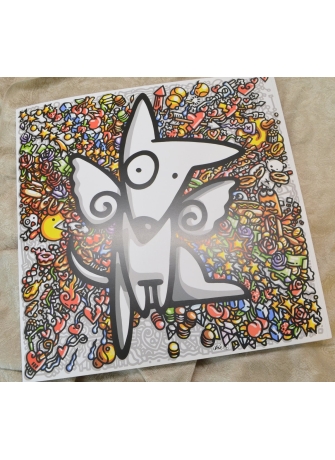 Carré en soie Soyeux Totem de Jakè