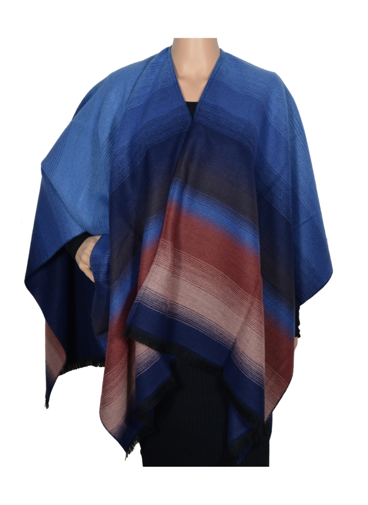 Poncho Alexandrin bleu