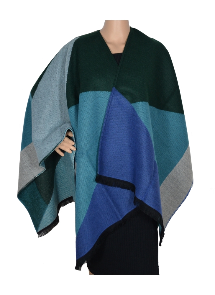 Poncho Adélie bleu