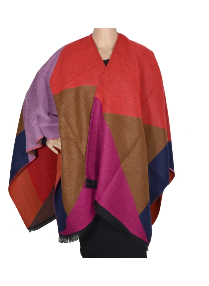 Poncho Adélie rouge