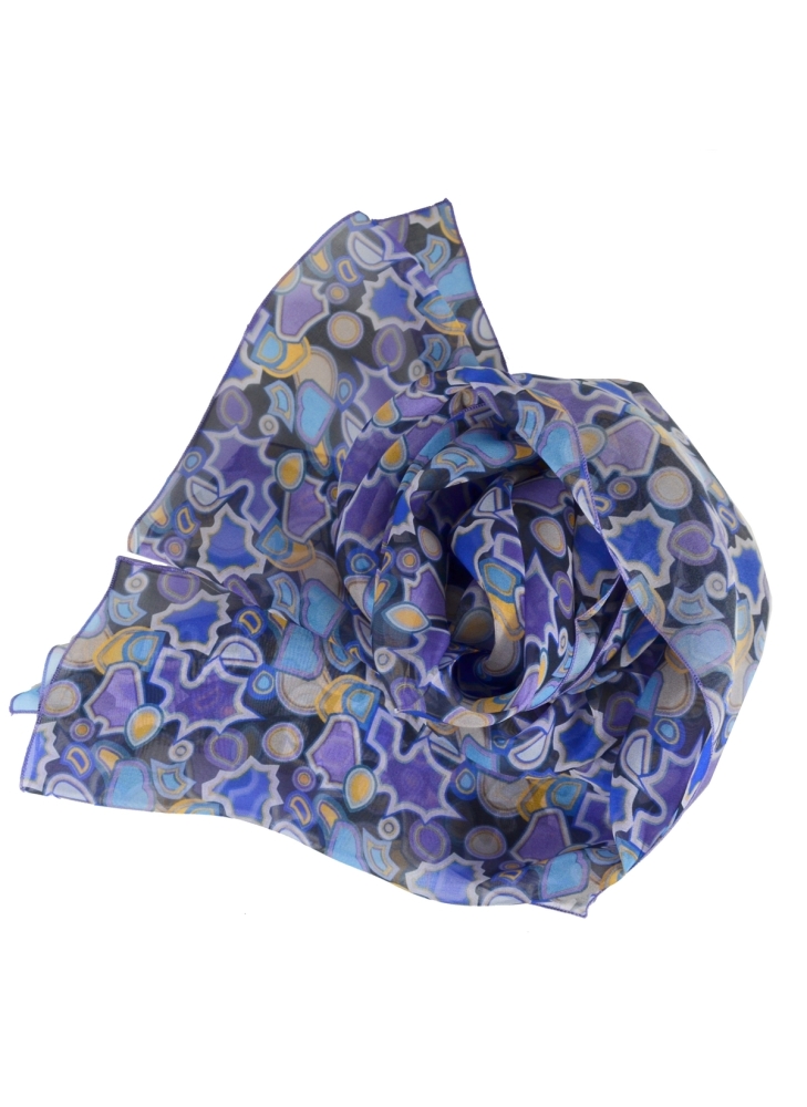 Foulard en soie Puzzle violet