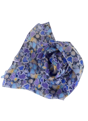 Foulard en soie Puzzle violet