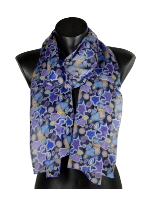 Foulard en soie Puzzle violet