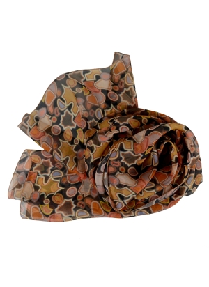 Foulard en soie Puzzle ocre