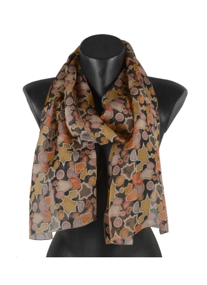 Foulard en soie Puzzle ocre