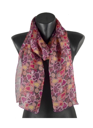 Foulard en soie Puzzle rose