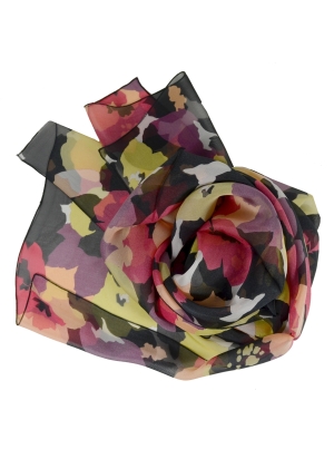 Foulard en soie Floral rouge