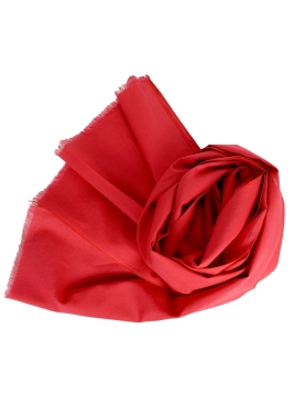 Echarpe en lin et coton rouge