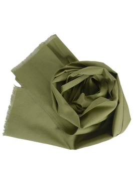 Echarpe en lin et coton kaki