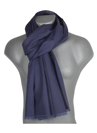 Echarpe en lin et coton marine