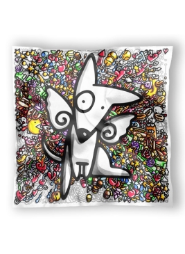 Carré en soie Soyeux Totem de Jakè