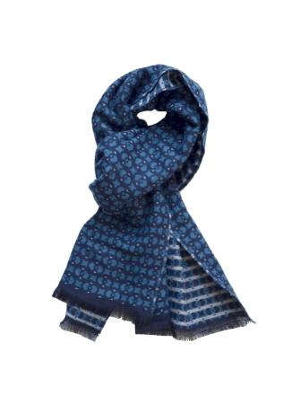 Echarpe mérinos Verone bleue