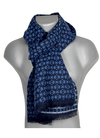 Echarpe mérinos Verone bleue