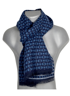 Echarpe mérinos Verone bleue