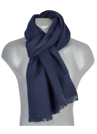 Echarpe mérinos Venus bleue