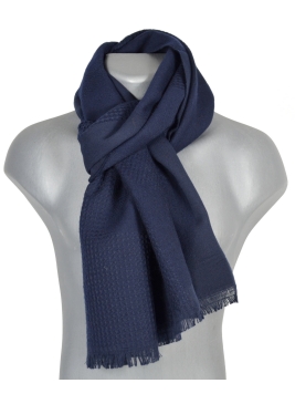 Echarpe mérinos Venus bleue