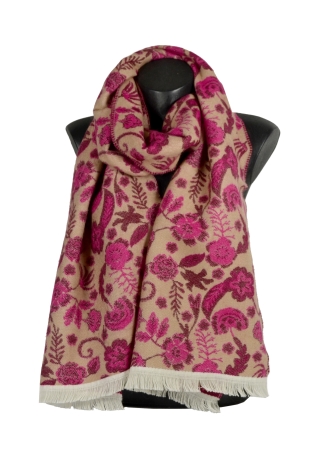 Echarpe mérinos Vaina rose