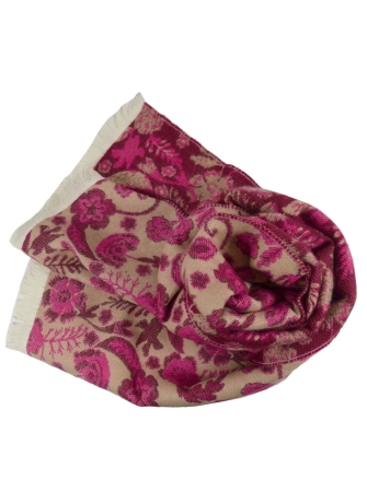 Echarpe mérinos Vaina rose