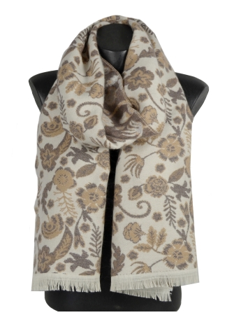 Echarpe mérinos Vaina écrue