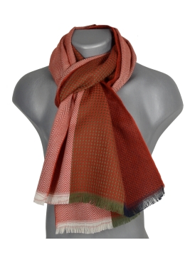 Echarpe mérinos Vertige rouge