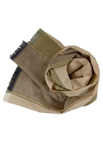 Echarpe mérinos Vertige beige