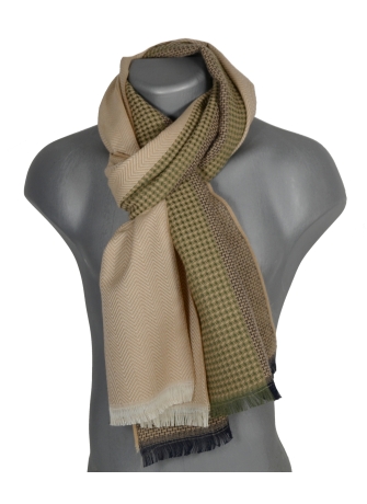 Echarpe mérinos Vertige beige