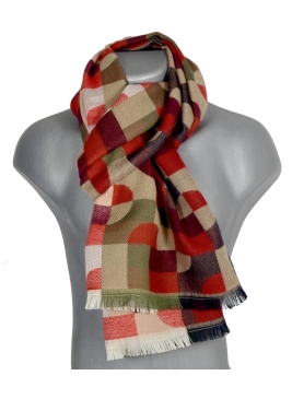 Echarpe mérinos Volt rouge